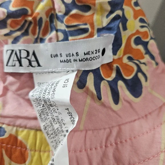 Zara Retro Inspired Floral‎ Wide Brim Sun Hat. - Picture 4 of 7